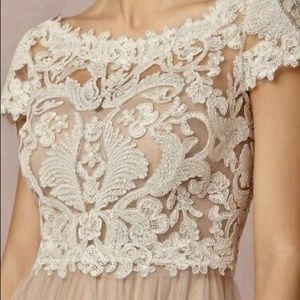 BHLDN Tadashi Shoji Lace Topper Wedding Crop Top